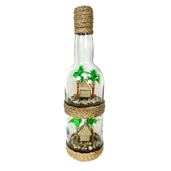 Double Bahay Kubo Philippines Bottle Folk Art Souvenir - Picture 5 of 7